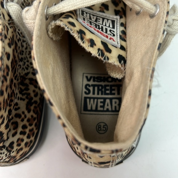 Vision Street Wear Leopard Print Hi Top Canvas Skateboarding Shoes Size 8.5 - Picture 8 of 11